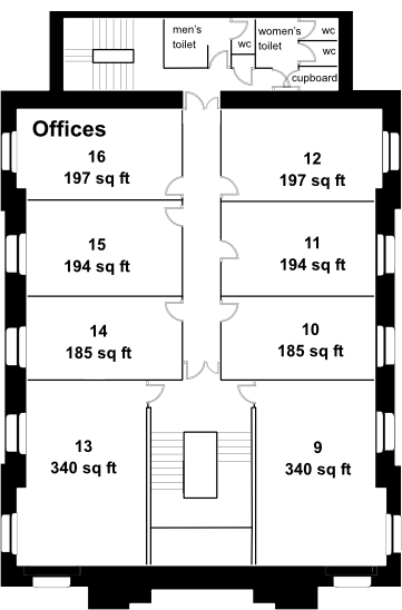 St Francis House first floor plan